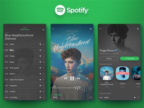 Spotify Play + Artist Profile by Amr Kamal on Dribbble