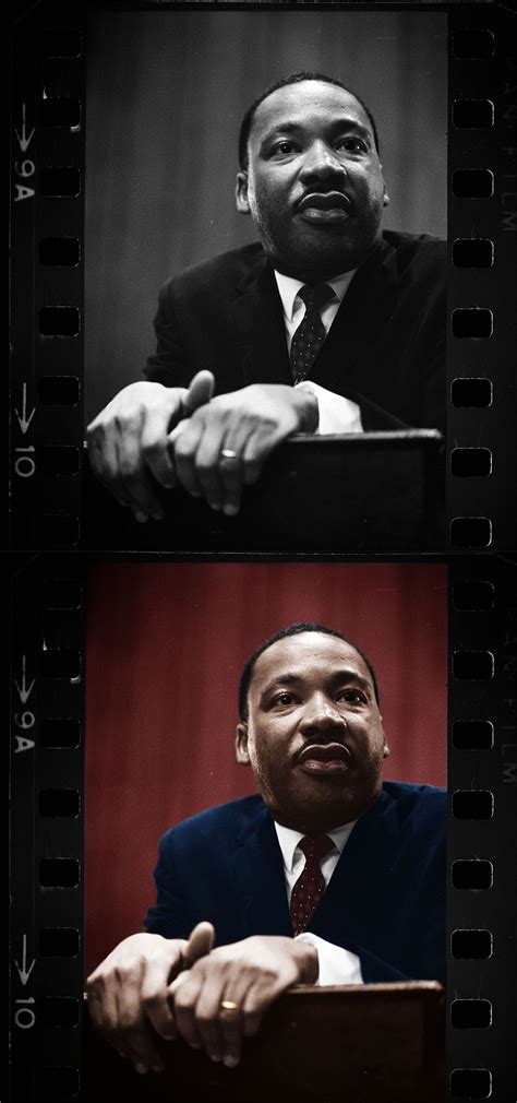 [OC] Martin Luther King giving a speech in 1964, colorized by me ...