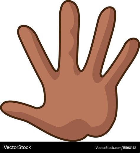 Cartoon hand showing the five fingers Royalty Free Vector