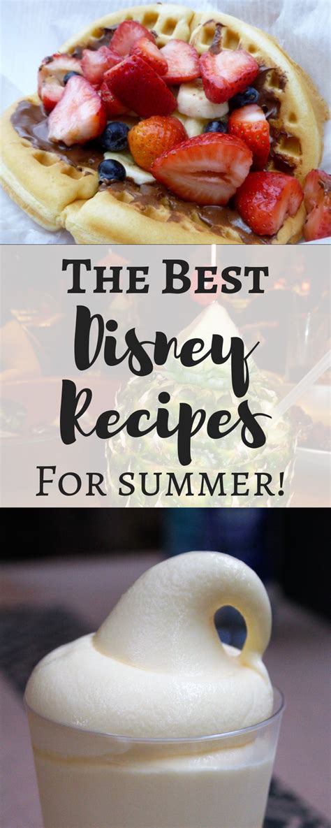 The best Disney recipes for summer - Disney in your Day