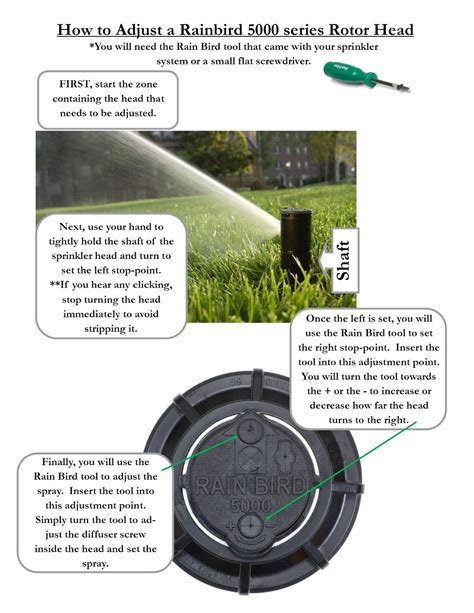 Stay Green Sprinklers: How to Adjust a Rain Bird Rotor Head