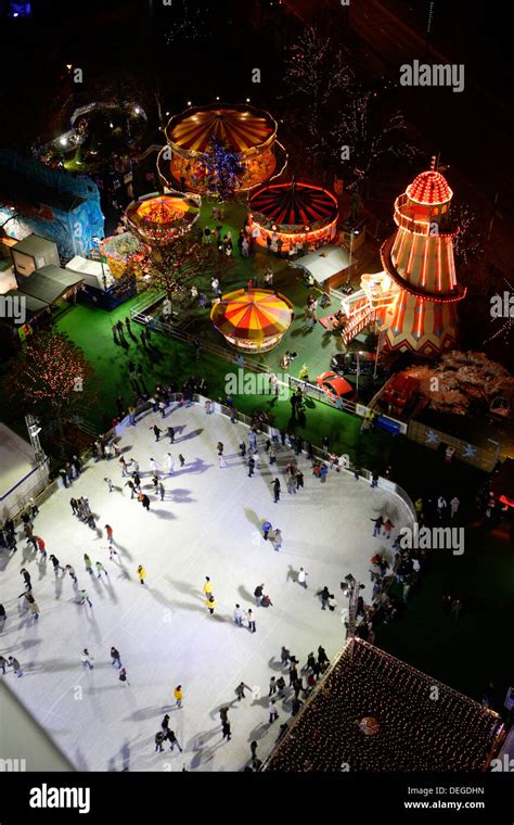 Winter Wonderland, Cardiff Civic Centre, Cardiff, Wales, UK Stock Photo ...