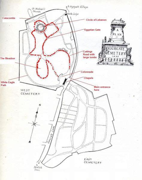 Highgate Cemetery West Map