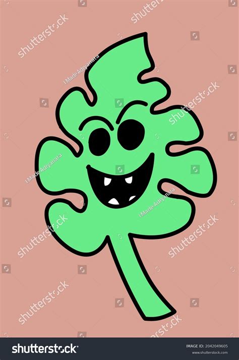 Plant Face Cartoon Digital Art Stock Illustration 2042049605 | Shutterstock