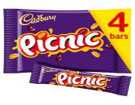 Cadbury Picnic Chocolate Bar 4 Pack – Makkah International Foods