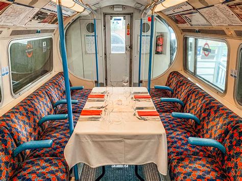 Dining on an old London Underground tube train at Supperclub.tube - CK Travels