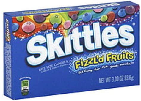 Skittles Bite Size, Fizzl'd Fruits Candies - 3.3 oz, Nutrition ...