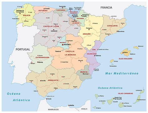 17 Regions Of Spain Map - Map