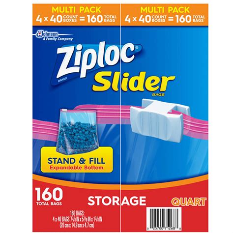 Ziploc Slider Storage Bags, Quart Size, 160 ct. - BJ's Wholesale Club