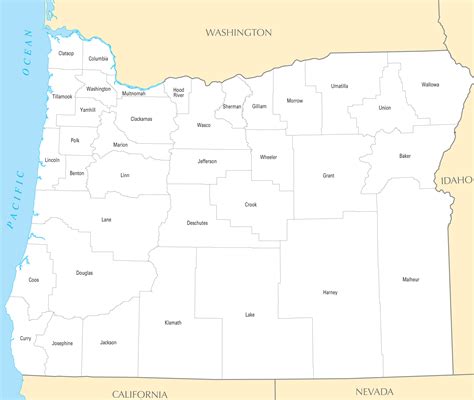 Oregon County Map - Mapsof.Net