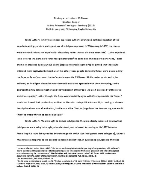 (DOC) The Impact of Luther's 95 Theses | Nikolaus Breiner - Academia.edu