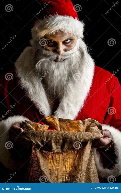 Scary santa stock photo. Image of adult, nightmare, celebration - 17297636