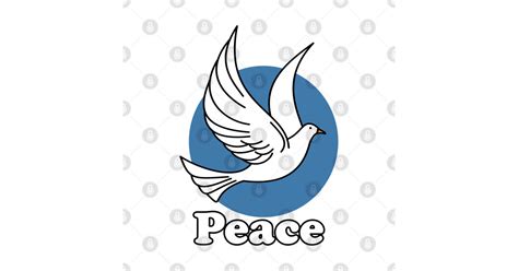 White Dove Peace Symbol - Peace Symbol - Sticker | TeePublic