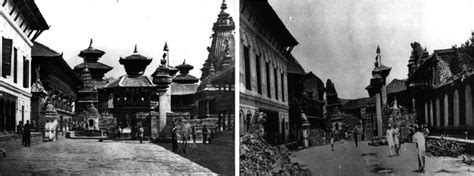 Bhaktapur darbar world heritage site before and after 1934 earthquake ...