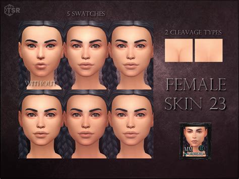 The Sims Resource - Female skin 23 - Overlay maxis match