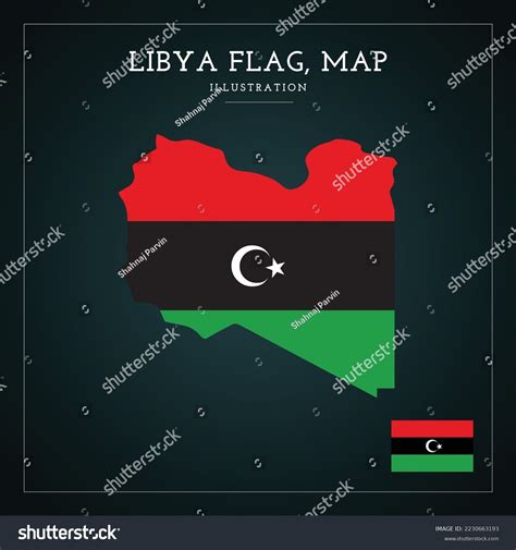 Libya flag map vector illustration - Royalty Free Stock Vector 2230663193 - Avopix.com