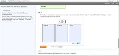 Solved PSS 7.1 Rotational Dynamics Problems Learning Goal: | Chegg.com