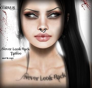 Second Life Marketplace - Corvus : Never Look Back Tattoo