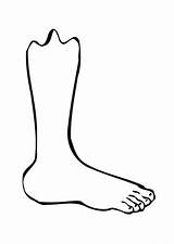 Feet Coloring Pages Foot Colouring Cliparts Color Ankle Clipart Library  sketch template