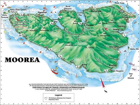 Moorea Map - 45 minute ferry from Papeete/Tahiti | Moorea, Tahiti, Moorea tahiti