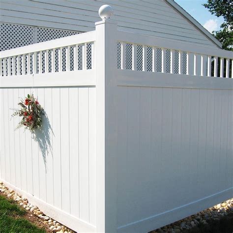 Weatherables Mason 7 ft. H x 8 ft. W White Vinyl Privacy Fence Panel Kit-PWPR-CT-7X8 - The Home ...