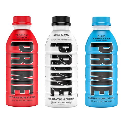 Prime Hydration Drink Variety Pack (16.9oz 12pk) Tropical Punch, Meta Moon, Blue Raspberry ...