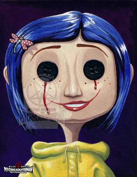 Button Eyes Coraline A4 Print · PsychoSlaughterman · Online Store ...