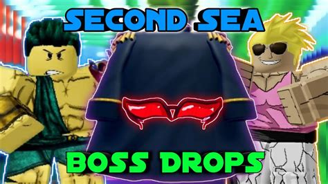 Second Sea Boss Drops | Roblox Blox Fruits - YouTube