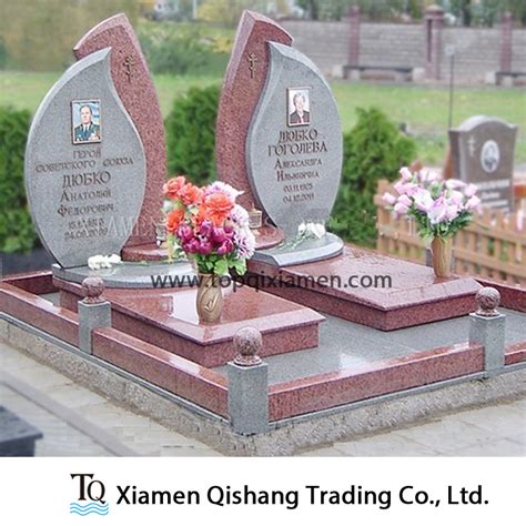 Custom Cheap Granite Kerb Set Double Headstones for Cemetery - China ...