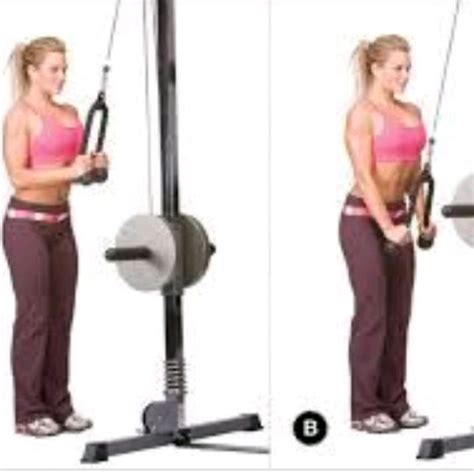 Tricep pull down by Kelly R. - Exercise How-to - Skimble