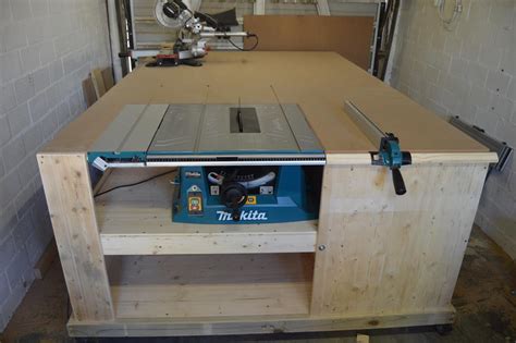 Table Saw Installed To Workbench | All-In-One Woodworking Station ...