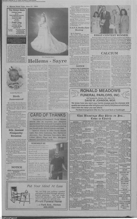 The Hinton News June 27, 1995: Page 4