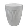 Modern Homes Round Bath Bin in White 67525 - The Home Depot