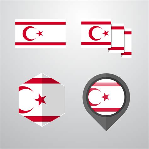 Northern Cyprus flag design set vector 14346089 Vector Art at Vecteezy