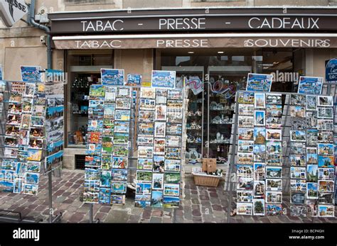 Postcard - Souvenir shop in Bayeux, Normandy, France Stock Photo - Alamy