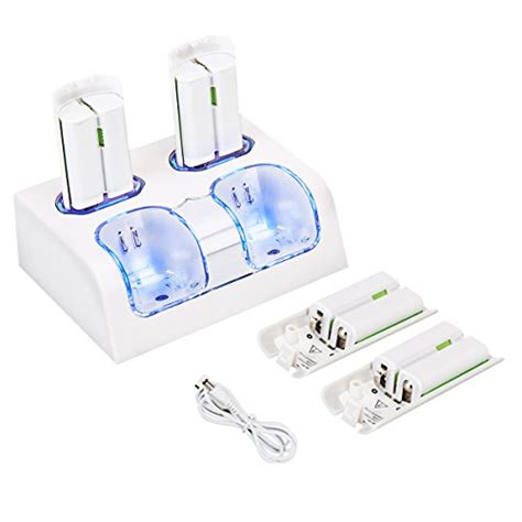 Ceenwes Wii Remote Charger Upgrade Version Wii Charging Station 4 in 1 ...