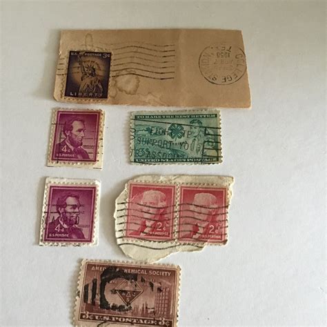 Vintage US Cancelled Postage Stamps 2 to13 cent | Etsy