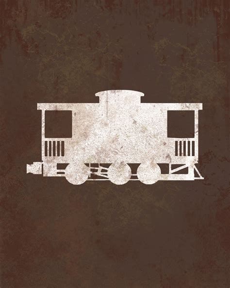 Train Caboose Printable Art Digital Download Vintage Train - Etsy