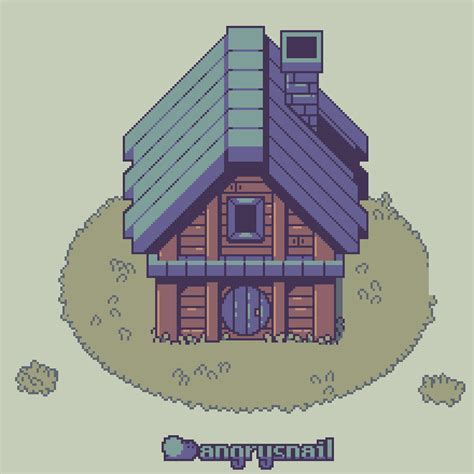 angrysnail - Topdown pixelart house from 4 directions