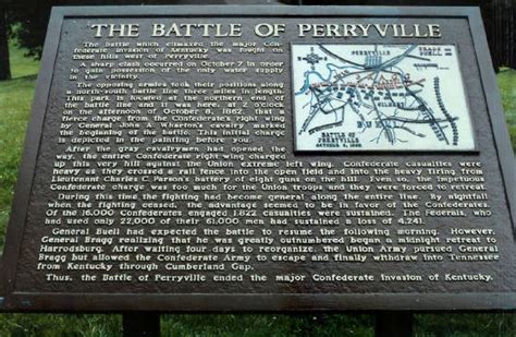 Battle of Perryville Civil War Kentucky History Map