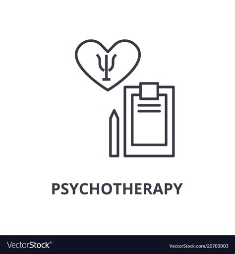 Psychotherapy thin line icon sign symbol Vector Image