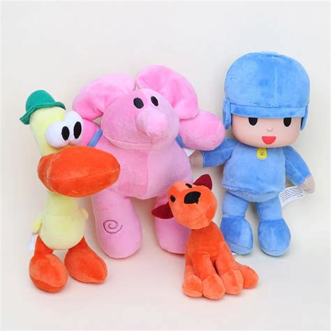 12 26cm 4pcs/lot Pocoyo Elly & Pato & POCOYO & Loula Stuffed Plush Toys Good Gift For Children ...