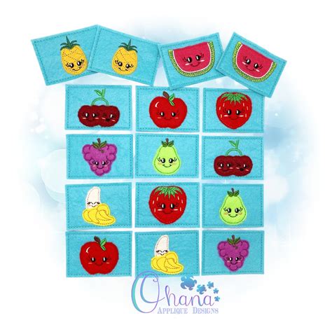 Fruit Matching Card Game in the Hoop Machine Embroidery Design - Etsy