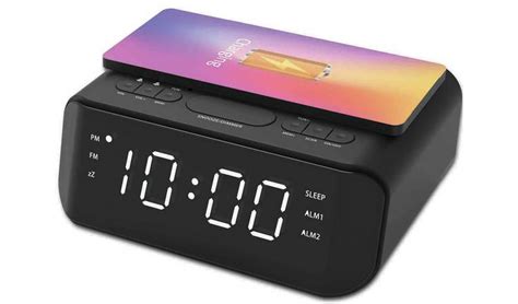 Buy Groov-e Atlas FM Alarm Clock Radio with Wireless Charging | Radios ...