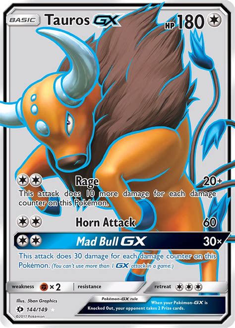 Tauros-GX · Sun & Moon (SUM) #144 ‹ PkmnCards