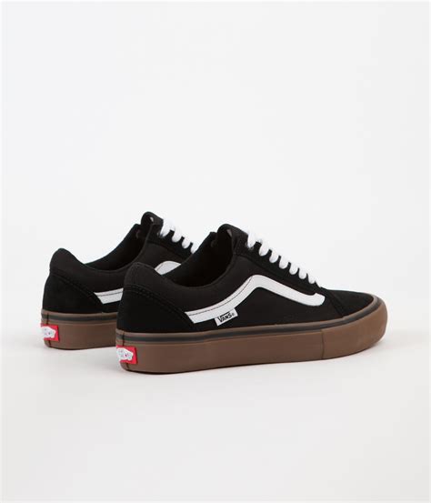 Vans Old Skool Pro Shoes - Black / White / Medium Gum | Flatspot