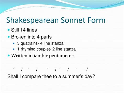 PPT - William Shakespeare’s Sonnets PowerPoint Presentation - ID:6956485