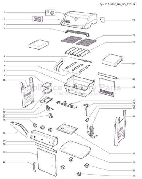 Weber Spirit E-310 Parts | Grills