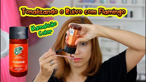 Máscara pigmentante Flamingo Kamaleão Colors - Tonalizando o Cabelo - YouTube