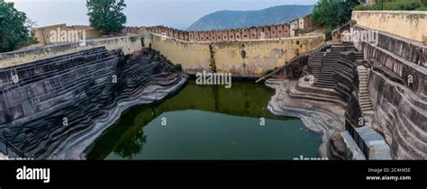 The step well at the Nahargarh Fort, Jaipur, Rajasthan, India Stock Photo - Alamy